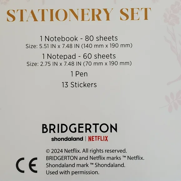 Last One..Bridgerton Stationary Set New - Picture 3 of 4